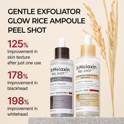 Body & Face Peel Shot Duo - Rice Peel Glow Ampoule & Kojic Acid Turmeric Spray